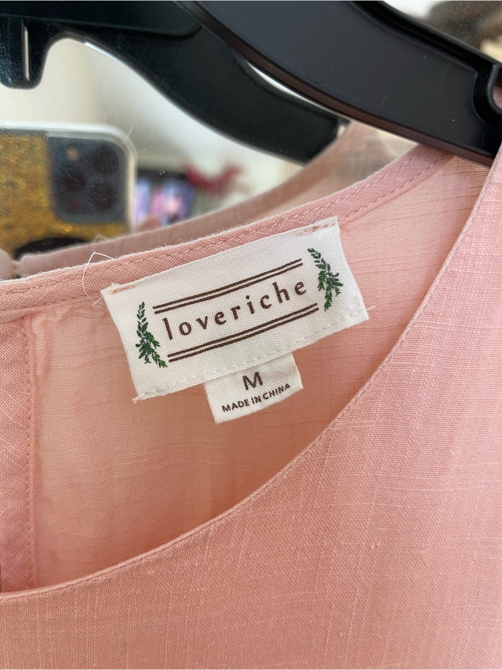 Women’s size M Loveriche Blush Pink Eyelet Tiered Sundress. - Picture 2 of 8